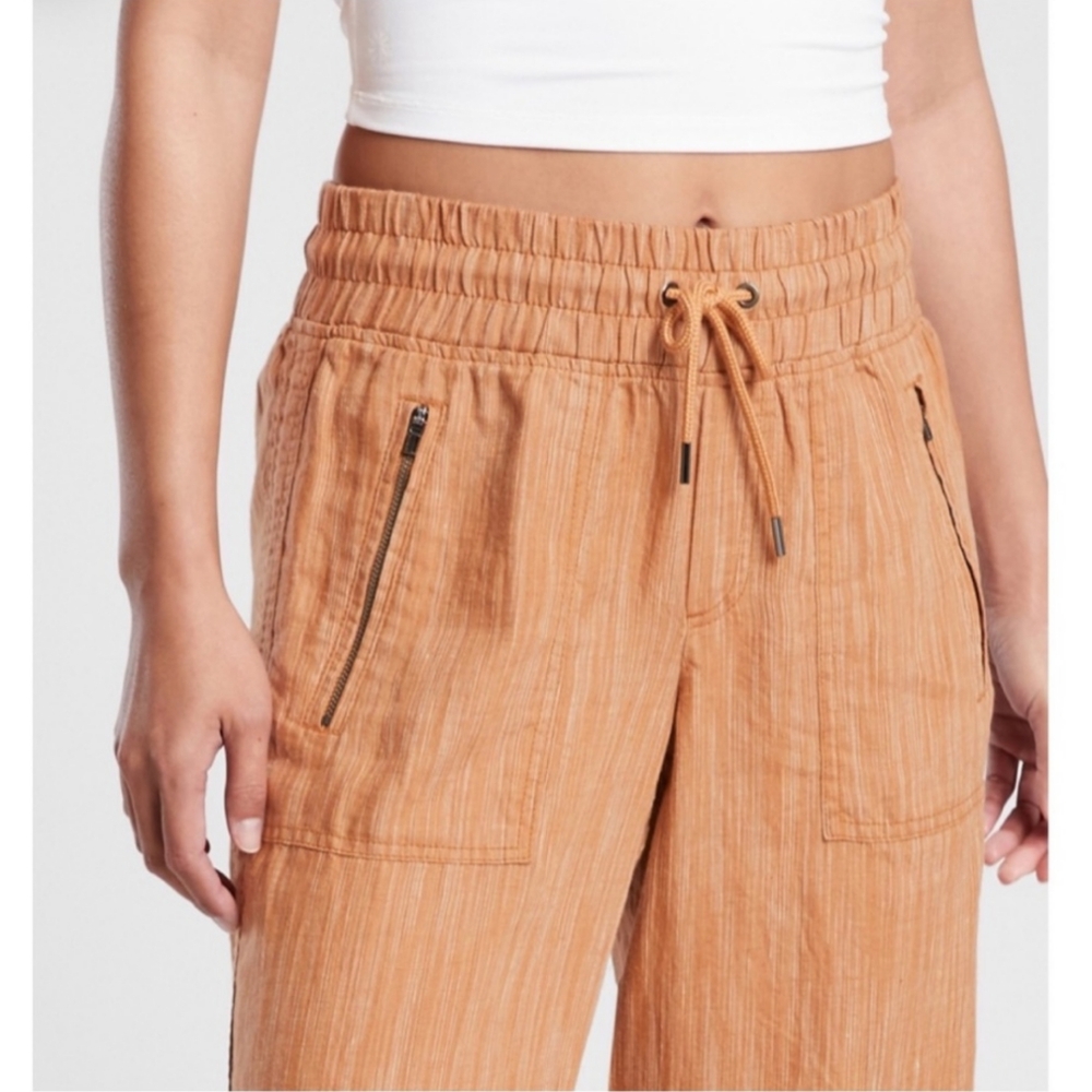 Athleta Cabo Linen Textured Wide Leg Pant Size 4 - Picture 14 of 15